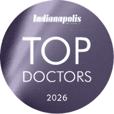 Indianapolis Top Doctors award badge 2023