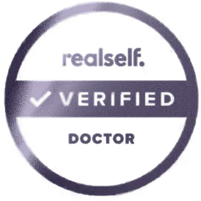 RealSelf verified doctor badge graphic
